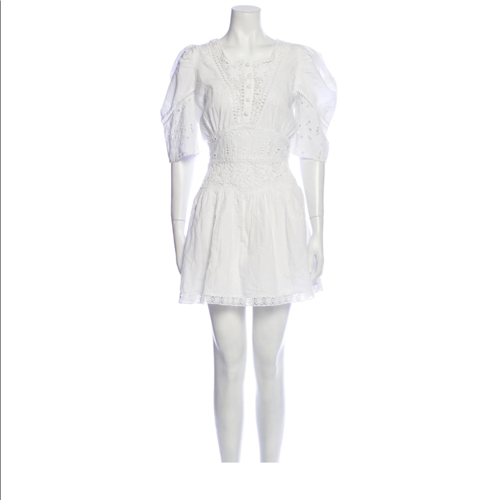 Loveshackfancy Scoop Neck Mini Dress Size: L $185.00